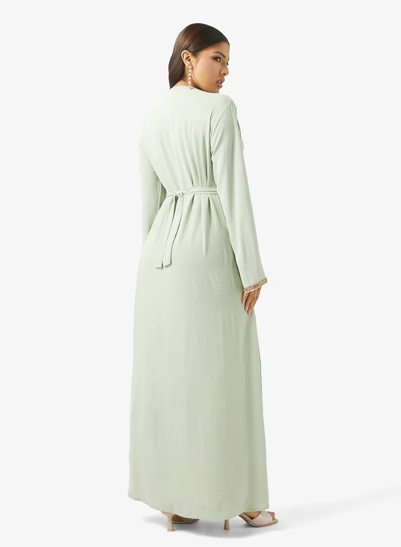 ARABIAN CLOSET LADIES ABAYA 2 PIECE WITH BELT